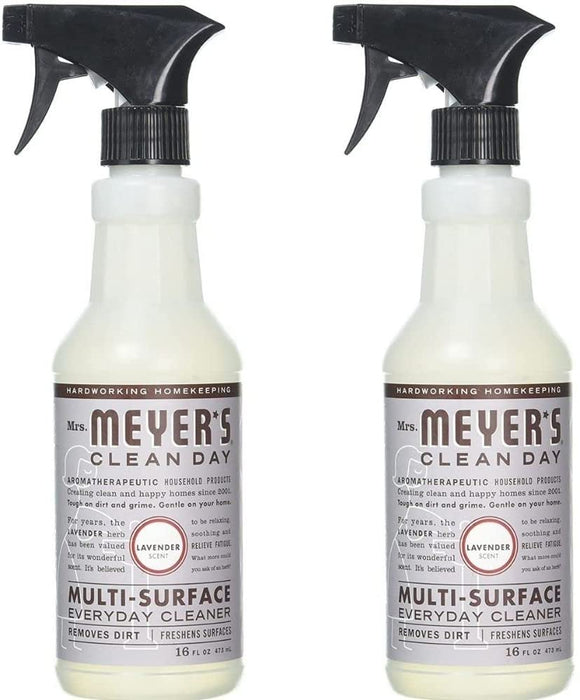 Mrs. Meyer's Clean Day Multi-Surface Everyday Cleaner, Cruelty Free Formula, Lavender Scent 2-Packs