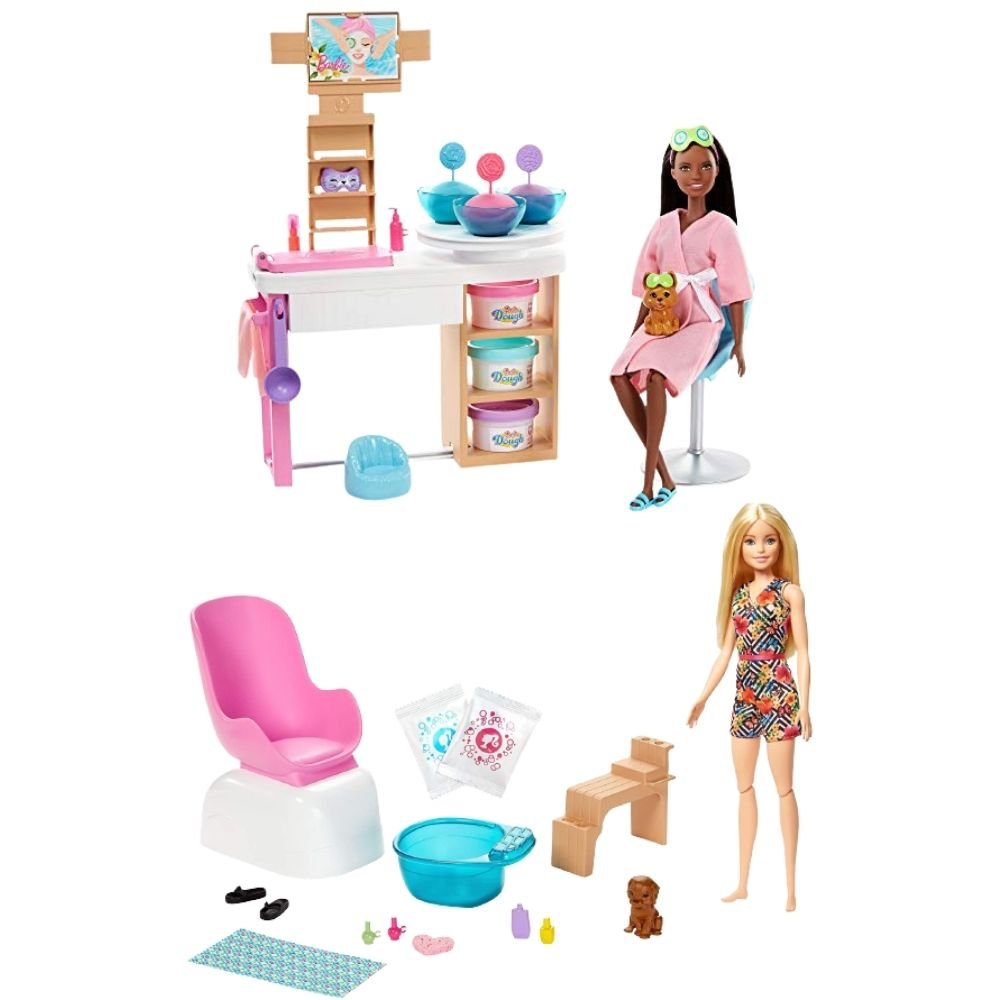 Lian LifeStyle Barbie Bundle, Barbie Face Mask Spa Day Playset
