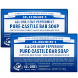 Moisturizing Bar Soap Soothing Clean, Made with Essential Oils, Cruelty Free Cleanser that Washes Away Dirt, Peppermint Scented, 5 OZ Bar Soap, 4 Bar Soaps