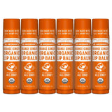 Organic Lip Balm, Orange Ginger, Made with Organic Beeswax and Avocado Oil, For Dry Lips, Hands, Chin, Cheeks, Jojoba Oil for Added Moisture, Pack of 6, 0.15 Fl OZ Per Pack