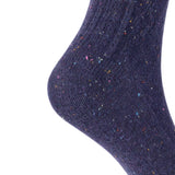 Lian LifeStyle Women's 1 Pair Awesome Breathable Fancy and Cozy Knee High Cotton Boot Socks Size 6-9 (Navy)