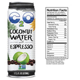 C2O Pure Coconut Water with Espresso | Plant Based | Non-GMO | Dairy Free | Essential Electrolytes | 17.5 FL OZ (Pack of 1)