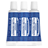 Dr. Bronner’s - All-One Toothpaste (Peppermint, 1 ounce, 3-Pack) - 70% Organic Ingredients, Natural and Effective, Fluoride-Free, SLS-Free, Helps Freshen Breath, Reduce Plaque, Whiten Teeth, Vegan