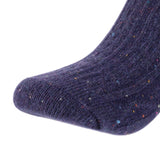 Lian LifeStyle Women's 1 Pair Awesome Breathable Fancy and Cozy Knee High Cotton Boot Socks Size 6-9 (Navy)