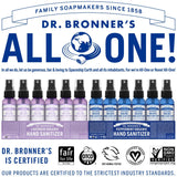 Dr. Bronner's - Organic Hand Sanitizer Spray (Peppermint, 2 ounce) - Simple and Effective Formula, No Harsh Chemicals, Moisturizes and Cleans Hands