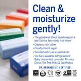 Dr. Bronner’s - Pure-Castile Bar Soap (Peppermint, 5 ounce) - Made with Organic Oils, For Face, Body and Hair, Gentle and Moisturizing, Biodegradable, Vegan, Cruelty-free, Non-GMO (5 Ounce, 8-Pack)