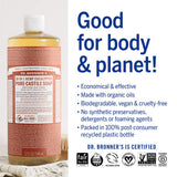 Dr. Bronnerâ€™s - Pure-Castile Liquid Soap (Eucalyptus) - Made with Organic Oils, 18-in-1 Uses: Face, Body, Hair, Laundry, Pets and Dishes, Concentrated, Vegan, Non-GMO