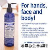 Dr. Bronner's - Organic Lotion (8 Ounce) - Body Lotion and Moisturizer, Certified Organic, Soothing for Hands, Face and Body, Highly Emollient, Nourishes and Hydrates, Vegan