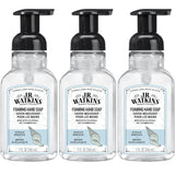 J.R. Watkins Foaming Hand Soap For Bathroom Or Kitchen, Scented, Usa Made And Cruelty Free, 9 Fl Oz, Ocean Breeze, 3 Pack.