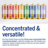 Dr. Bronnerâ€™s - Pure-Castile Liquid Soap (Eucalyptus) - Made with Organic Oils, 18-in-1 Uses: Face, Body, Hair, Laundry, Pets and Dishes, Concentrated, Vegan, Non-GMO