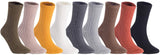 Lian LifeStyle Breathable Women's Cotton Crew Socks - 6 Pairs - HR1756 Size 6-9 (Random)