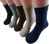 Lian LifeStyle Men's 3 Pairs Extra Thick Wool Blend Socks Diamond Size 9-11