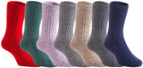 Lian LifeStyle Fantastic Children's 9 Pairs Wool Blend Crew Socks Size 0Y-8Y