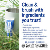 Dr. Bronner’s - All-One Toothpaste (Peppermint, 1 ounce, 3-Pack) - 70% Organic Ingredients, Natural and Effective, Fluoride-Free, SLS-Free, Helps Freshen Breath, Reduce Plaque, Whiten Teeth, Vegan