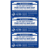 Dr. Bronner’s - Pure-Castile Bar Soap (Peppermint, 5 ounce) - Made with Organic Oils, For Face, Body and Hair, Gentle and Moisturizing, Biodegradable, Vegan, Cruelty-free, Non-GMO (5 Ounce, 8-Pack)