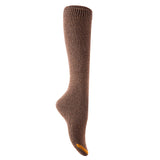 Lian LifeStyle Women's 5 Pairs Awesome Breathable Fancy and Cozy Knee High Cotton Boot Socks Size 6-9 (Coffee)