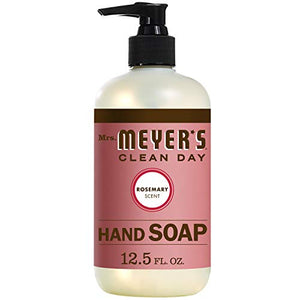Mrs. Meyer's Clean Day Liquid Hand Soap, Cruelty Free and Biodegradable Formula, Rosemary Scent, 12.5 oz
