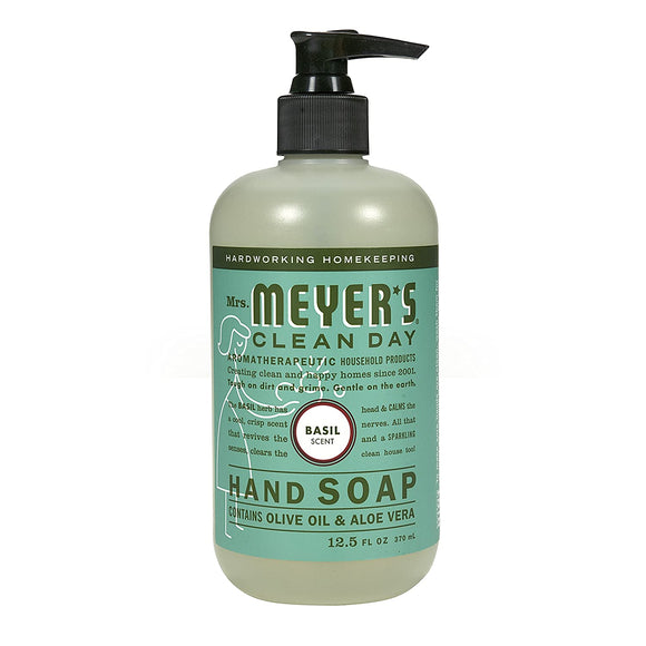 Mrs. Meyer's Hand Soap, Basil, 12.5 Fl Oz (Pack of 5)