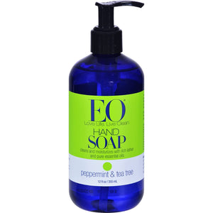 EO Products Peppermint and Tea Tree Hand Soap, 12 Ounce -- 6 per case.