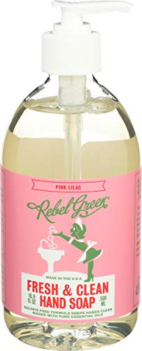 Rebel Green, Soap Hand Pink Lilac, 16.9 Ounce