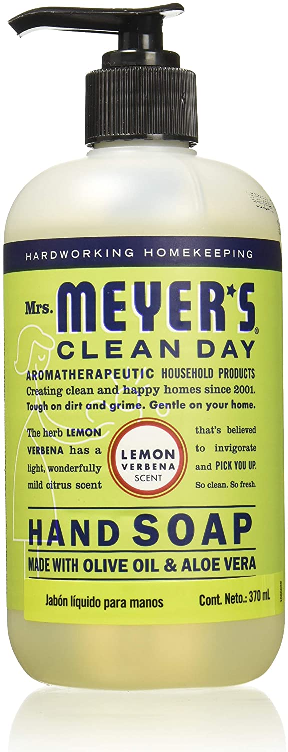 Mrs. Meyer's Clean Day Liquid Hand Soap, Cruelty Free and Biodegradable Formula, Lemon Verbena Scent, 12.5 oz 2-Packs
