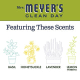 Mrs. Meyer's Clean Day Multi-Surface Everyday Cleaner, Lemon Verbena, 16 ounce bottle 5-Packs