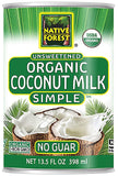 Native Forest Simple Organic Unsweetened Coconut Milk, 13.5 Fl Oz 6-Packs