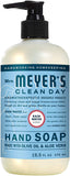 Mrs. Meyer's Clean Day Liquid Hand Soap, Cruelty Free and Biodegradable Formula, Rain Water Scent, 12.5 oz 2-Packs