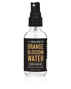 S.W. Basics Orange Blossom Neroli Water Facial Mist, Toning and Moisturizing Face Spray, Organic and Cruelty Free, 1.8 fl oz