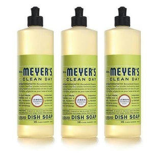 Mrs.+Meyers+Dish+Soap+Liquid+Lemon+Verbena+16+Ounce+(Pack+of+3)+Aromatherapeutic%2c+Cuts+Grease%2c+Biodegradable
