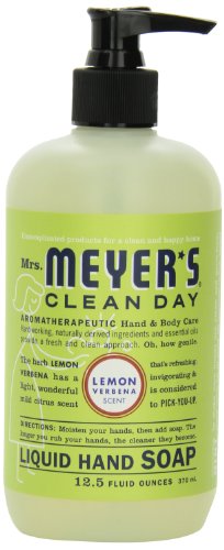 Mrs. Meyer's Clean Day Liquid Hand Soap, Lemon Verbena, 12.5 Fluid Ounce Bottles (Case of 6)