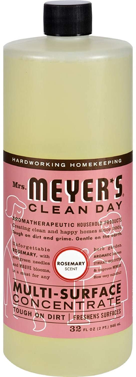 Mrs. Meyer's Multi Surface Concentrate, Rosemary, 32 Ounce (Pack of 5)