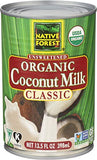 Organic Coconut Milk Unsweetened Healthy Dairy Free Milk Substitute: Vegan Milk Canned Coconut Milk Organic for Different Cuisines, Pure Classic Coconut Milk- 13.5 Fl OZ Per Pack, Pack of 1