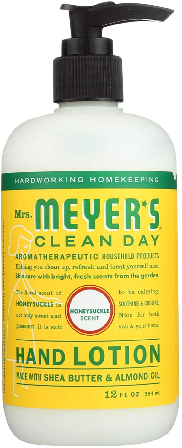Mrs.Meyers Clean Day Hand Lotion - Honeysuckle - Case of 6-12 Fl Oz