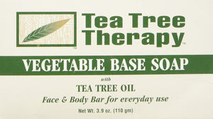 Tea Tree Therapy Pack of 8 x Vegetable Base Soap with Tea Tree Oil - 3.9 oz