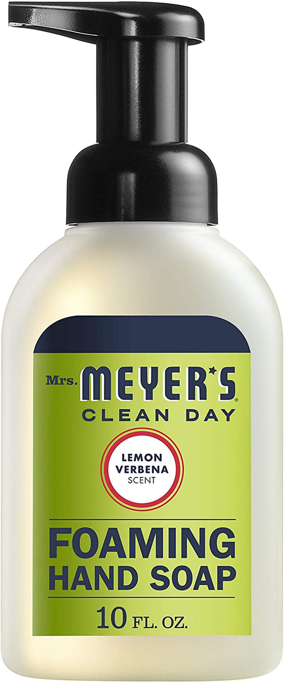 Mrs. Meyer's Clean Day Foaming Hand Soap, Cruelty Free and Biodegradable Formula, Lemon Verbena Scent, 10 oz (1-Pack)