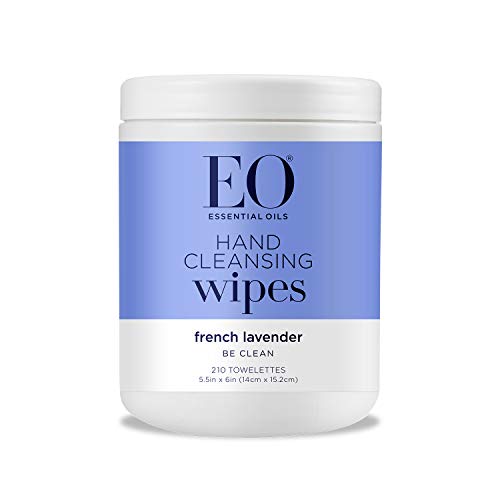 EO Hand Cleansing Wipes: Lavender, 210 Count