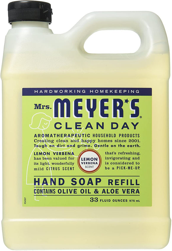 Mrs. Meyers Liquid Hand Soap Refill Lemon Verbena 33 Ounces - 3 Packs