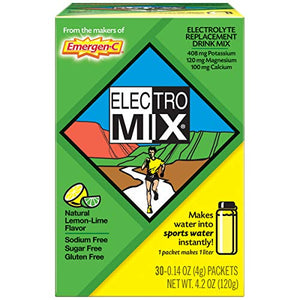 ElectroMix Electrolyte Replacement (Natural Lemon-Lime Flavor, 30-Count 0.14 oz. Packets)