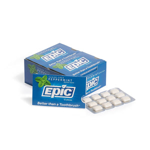 Epic 100% Xylitol-Sweetened Chewing Gum (Peppermint, 144-Count Boxes)