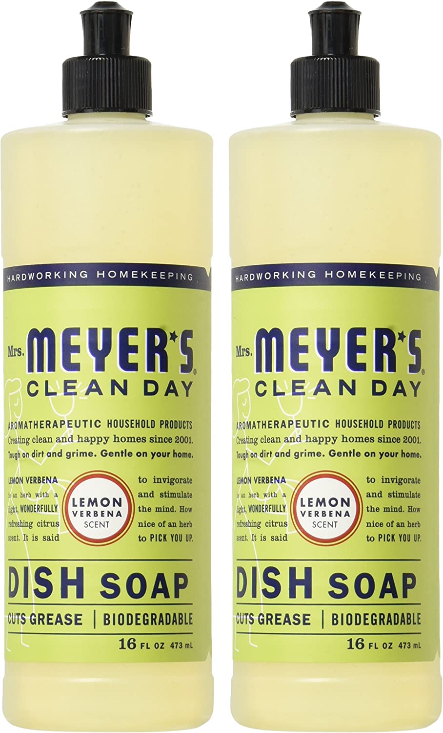 Mrs. Meyer's Clean Day Liquid Dish Soap-Pack of 2
