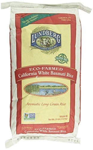 Lundberg Eco-Farmed California White Basmati Rice, 25-Pound ( Multi-Pack)