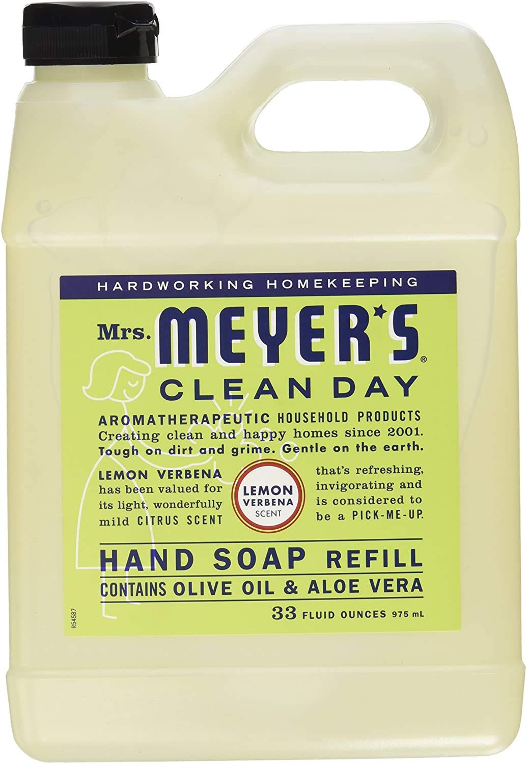 Mrs. Meyers Liquid Hand Soap Refill Lemon Verbena 33 Ounces (5 Pack)