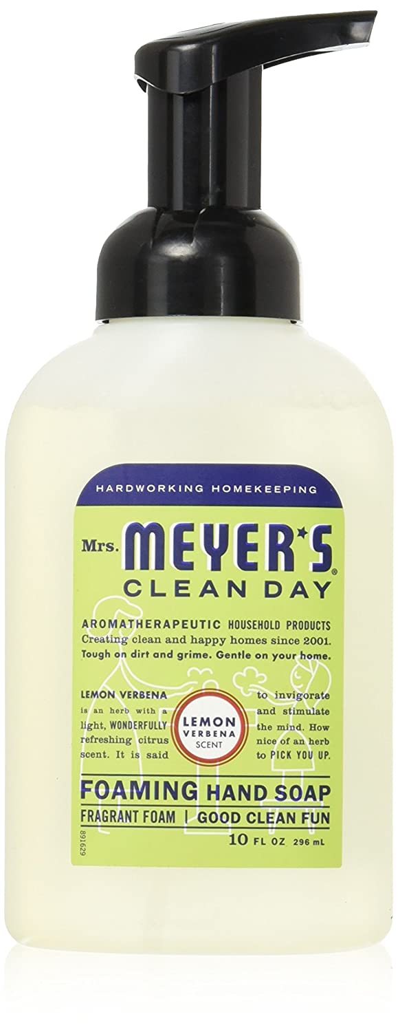 Mrs. Meyer's Clean Day Foaming Hand Soap, Lemon Verbena, 10 Oz (Pack of 6)