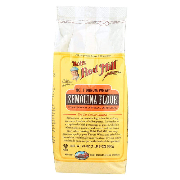 Bob's Red Mill Semolina Pasta Flour - 24 oz - Case of 4