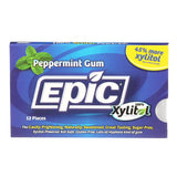 Epic Dental Gum Xylitol Swtnd Peprmnt 12 Ct 3-Packs