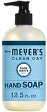 Mrs. Meyer's Clean Day Liquid Hand Soap, Cruelty Free and Biodegradable Formula, Rain Water Scent, 12.5 oz 6-Packs