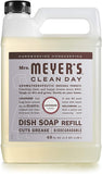 Mrs. Meyer's Clean Day Liquid Dish Soap Refill, Cruelty Free Formula, Lavender Scent, 48 oz 5-Packs