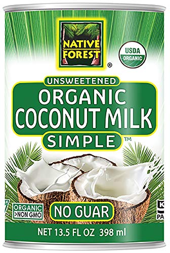 Native Forest Simple Organic Unsweetened Coconut Milk, 13.5 Fl Oz 2-Packs