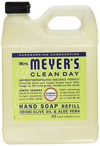 Mrs. Meyers Liquid Hand Soap Refill Lemon Verbena 33 Ounces